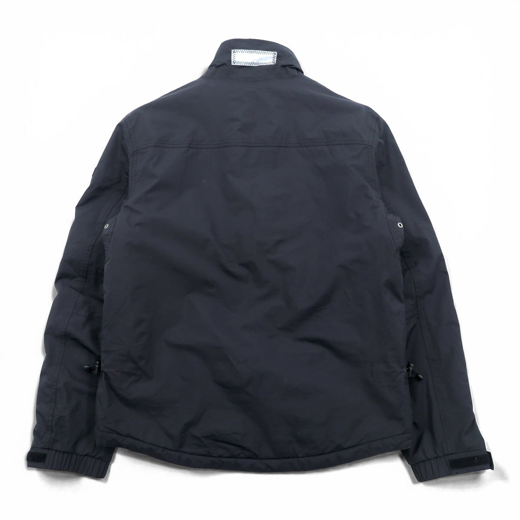 NAPAPIJRI 中綿 ナイロンジャケット 防水 フリースライナー L ブラック ダブルジップ ドローコード スタンドカラー SHELTER WINTER JACKET N0YEBH