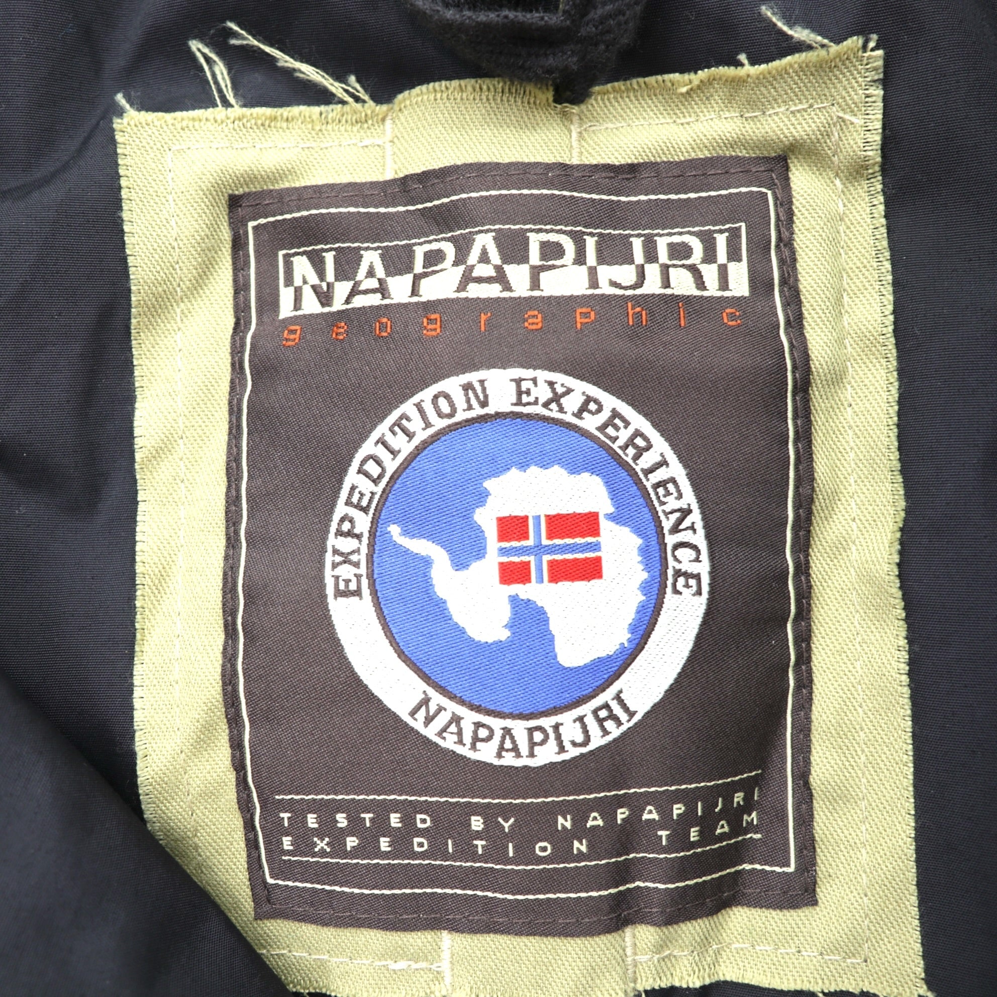 NAPAPIJRI 中綿 ナイロンジャケット 防水 フリースライナー L ブラック ダブルジップ ドローコード スタンドカラー SHELTER WINTER JACKET N0YEBH