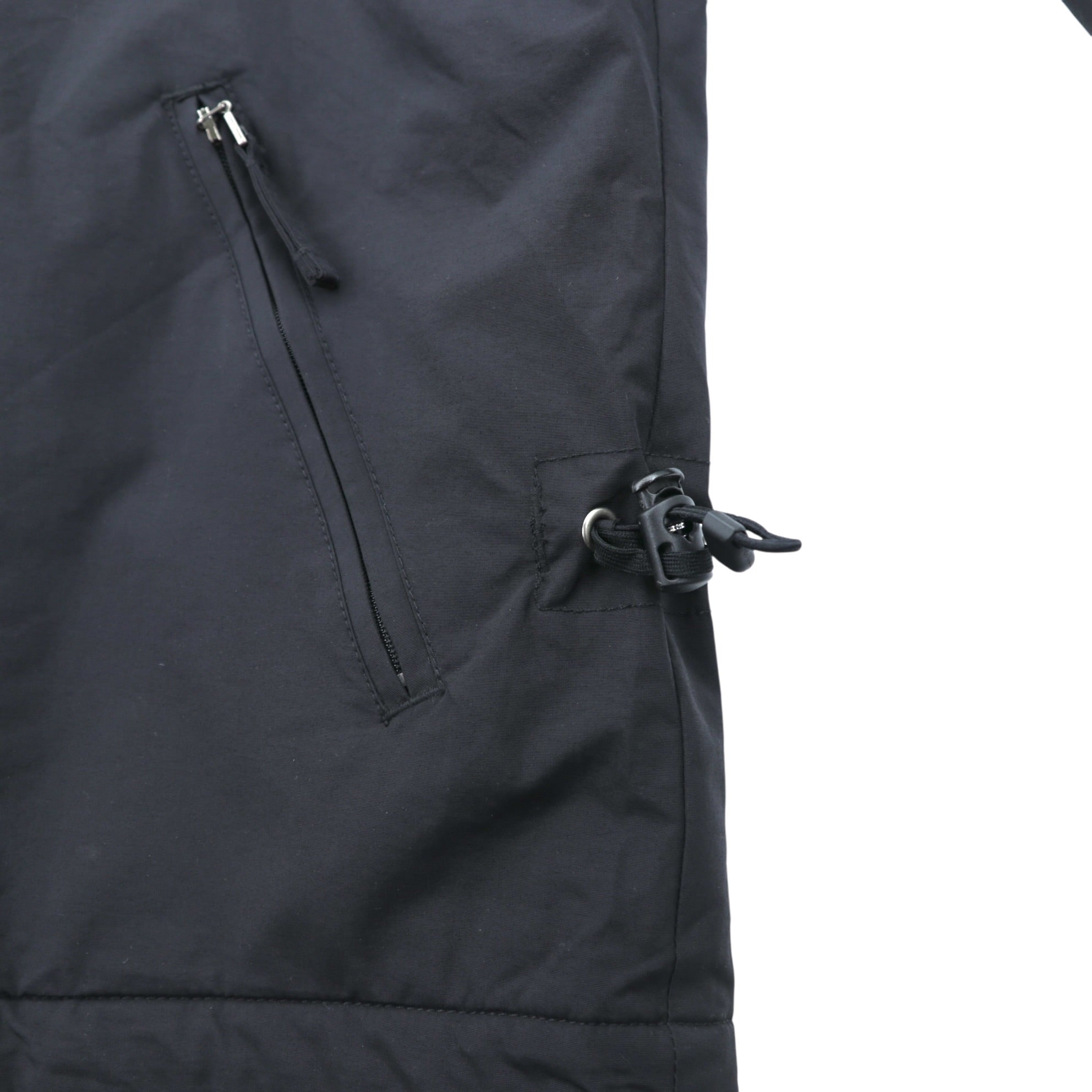 NAPAPIJRI 中綿 ナイロンジャケット 防水 フリースライナー L ブラック ダブルジップ ドローコード スタンドカラー SHELTER WINTER JACKET N0YEBH