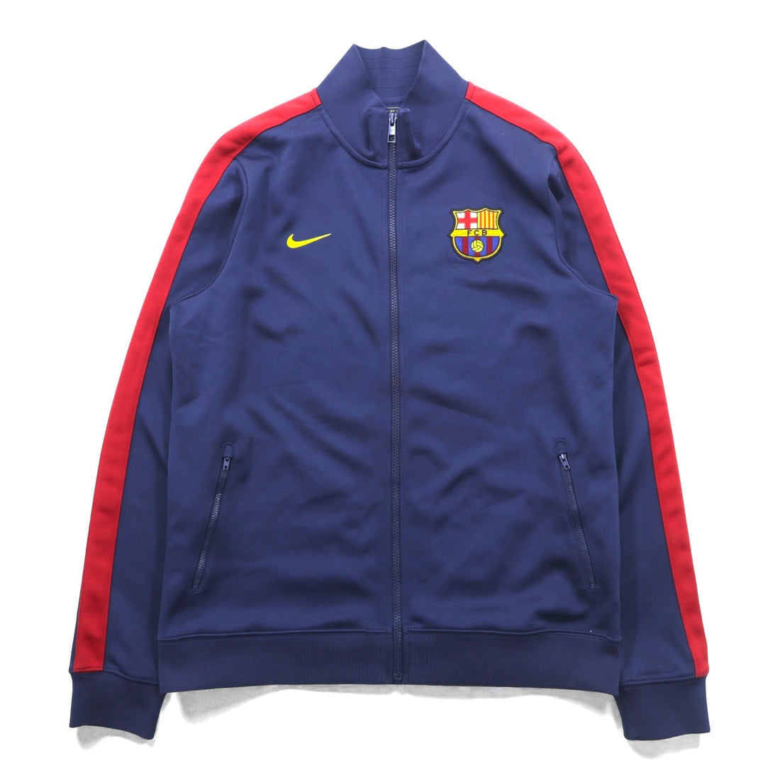 NIKE Track Jacket FC Barcelona Jersey, Large, Navy, Sideline, 542394-410