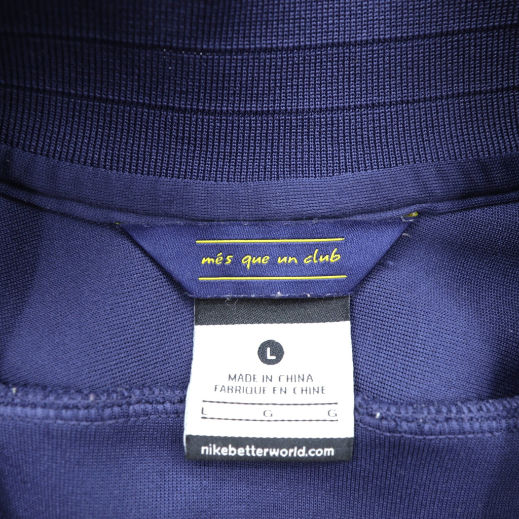 NIKE トラックジャケット FCバルセロナ ジャージ L ネイビー サイドライン 542394-410