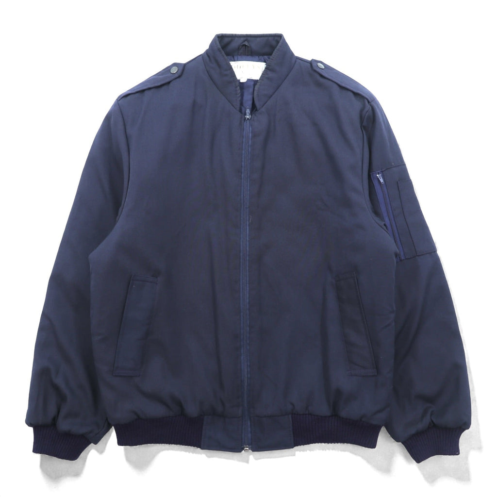 90s British Vintage Flight Jacket 英国製 タンカース フライトジャケット M ネイビー 中綿 エポレット POOLEYS Flying Clothing イギリス製