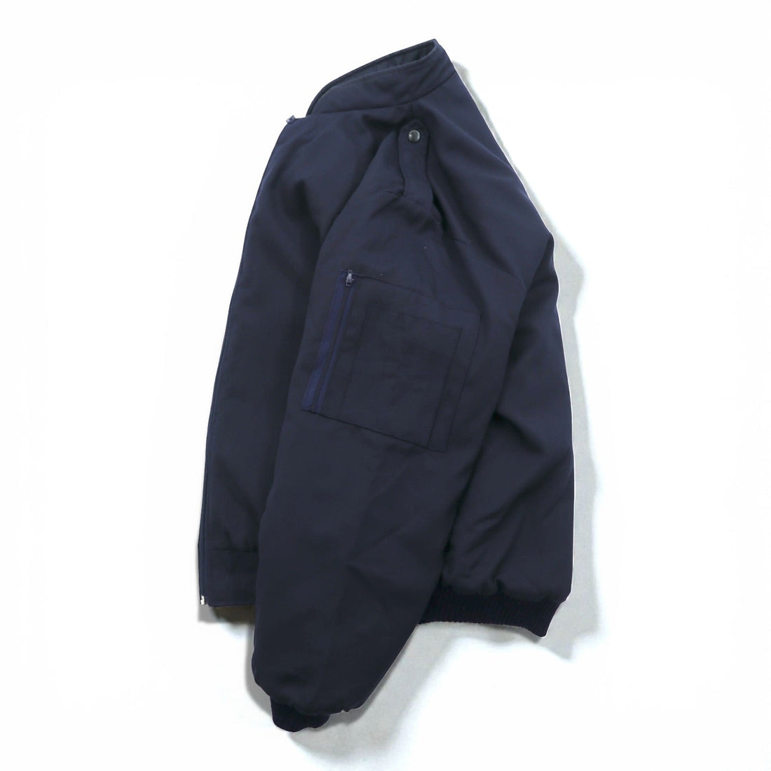 90s British Vintage Flight Jacket, Made in the UK, Tankers Size M, Navy, Padded Epaulettes, POOLEYS Flying Clothing, UK