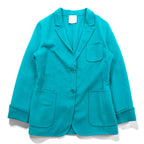 AGNONA イタリア製 カシミア テーラードジャケット ブレザー L グリーン ウール