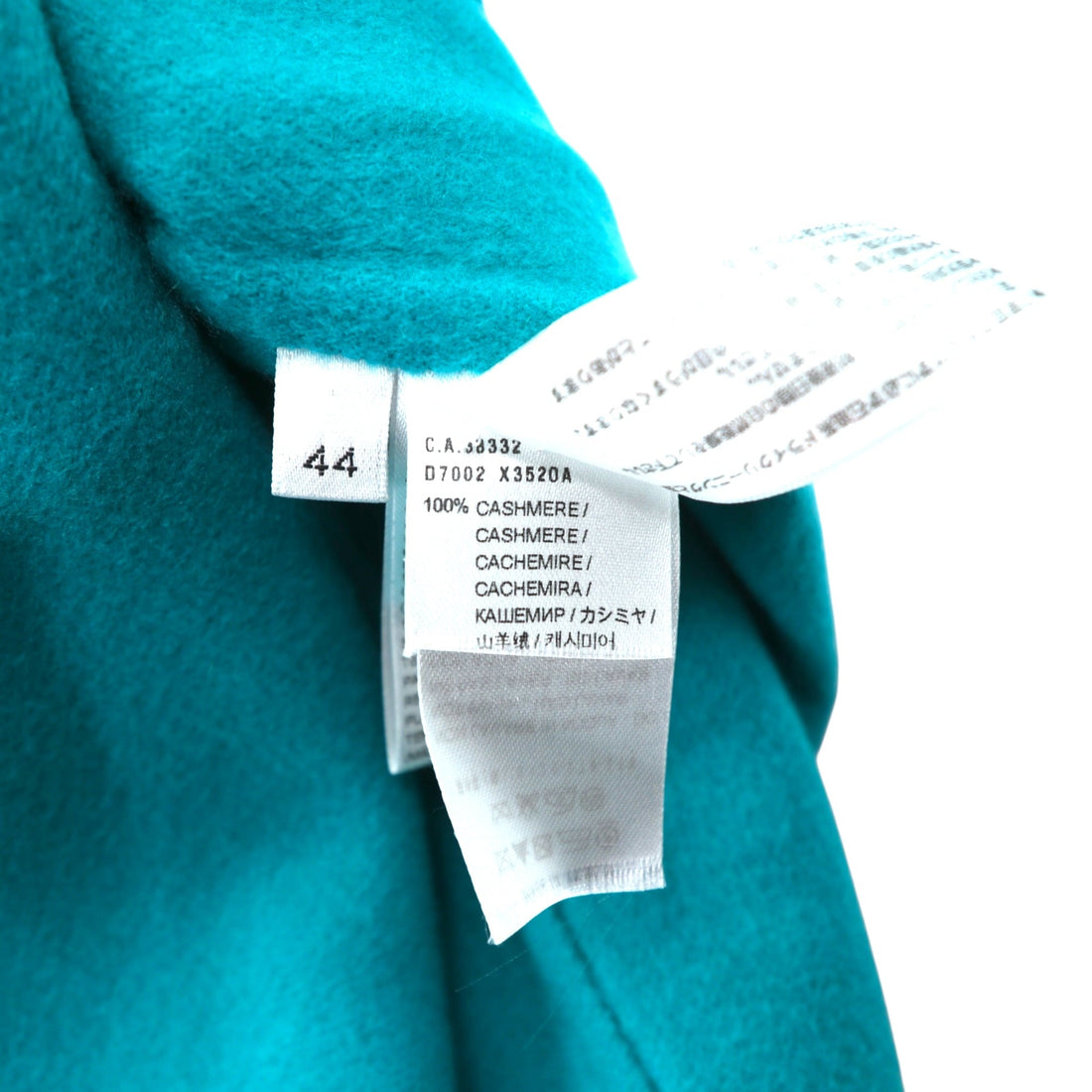 AGNONA Made in Italy Cashmere Tailored Jacket, Leather, Large, Green Wool