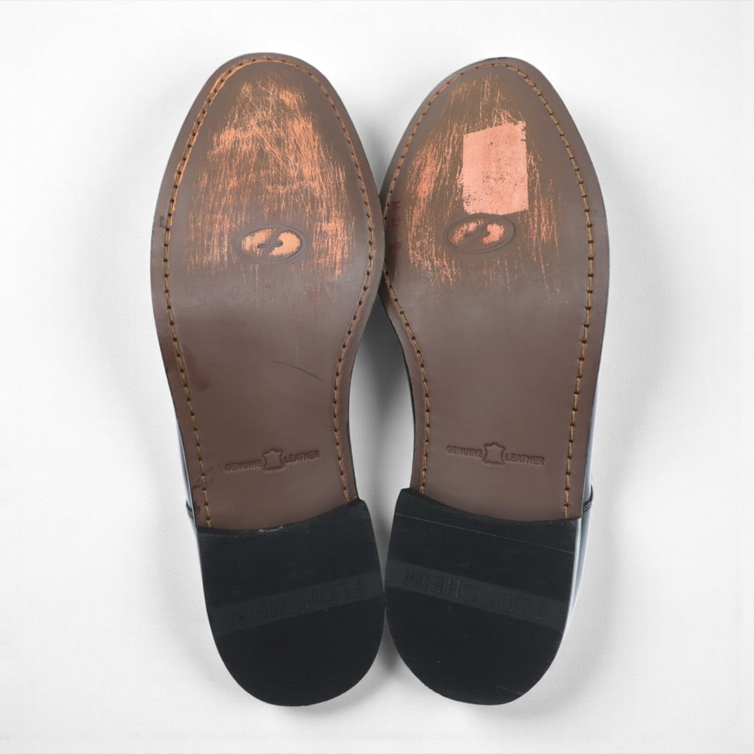 FLORSHEIM Straight-Tip Dress Shoes, Size 28.5cm, Black Genuine Leather, Wingtip, 1222-001