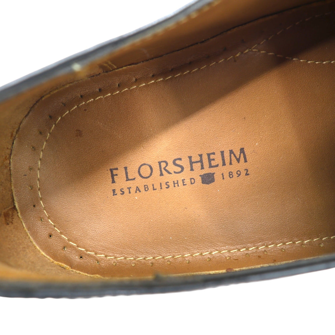 FLORSHEIM Straight-Tip Dress Shoes, Size 28.5cm, Black Genuine Leather, Wingtip, 1222-001