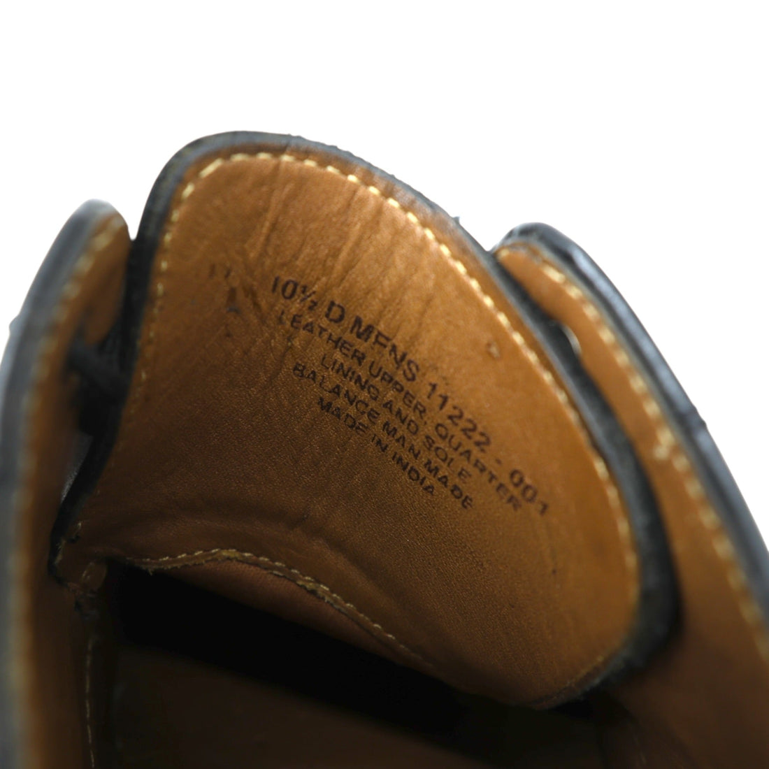 FLORSHEIM Straight-Tip Dress Shoes, Size 28.5cm, Black Genuine Leather, Wingtip, 1222-001
