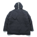 Eddie Bauer プレミアム グース PREMIUM Goose Down ダウンジャケット 2XL ブラック ファー着脱式 ドローコード