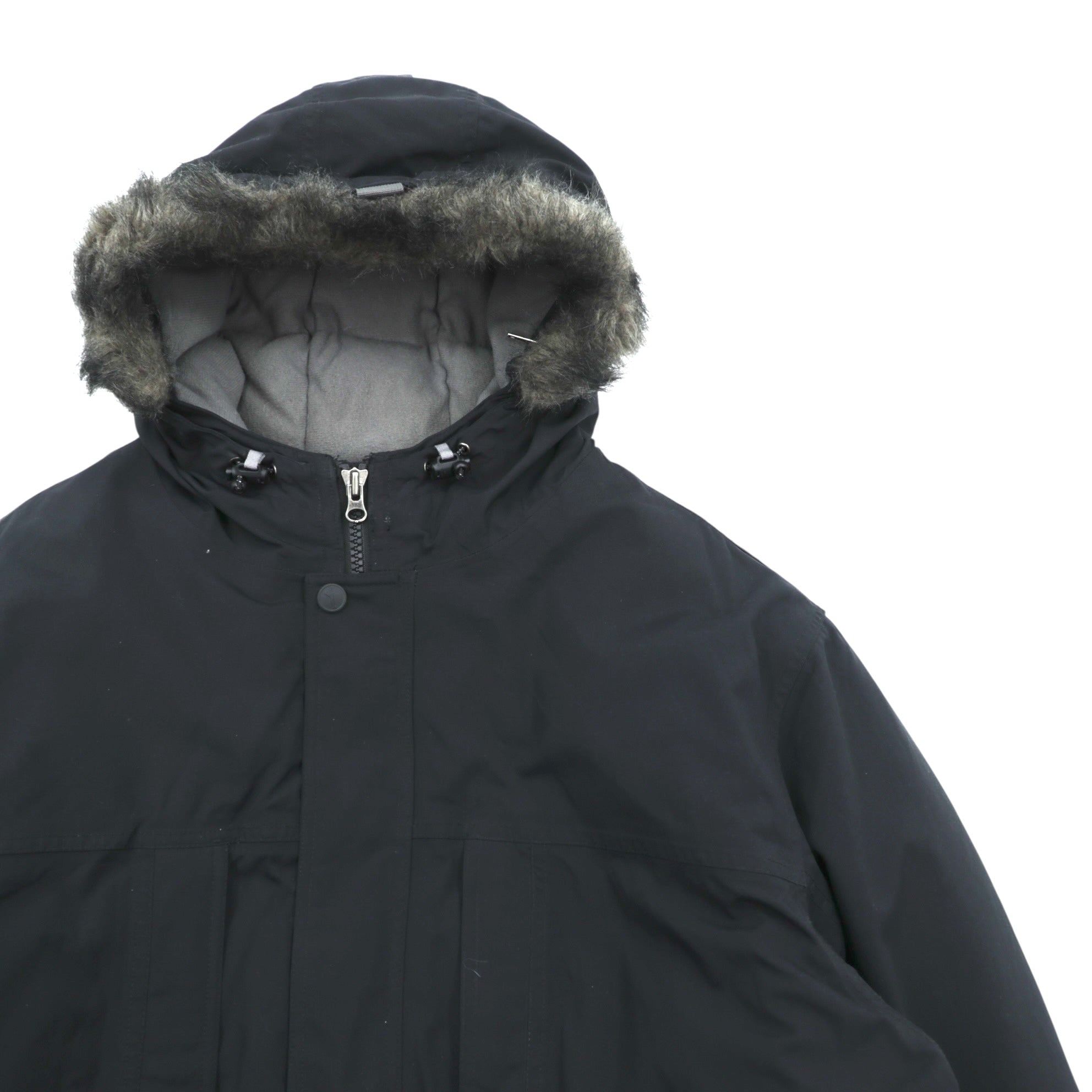 Eddie Bauer プレミアム グース PREMIUM Goose Down ダウンジャケット 2XL ブラック ファー着脱式 ドローコード