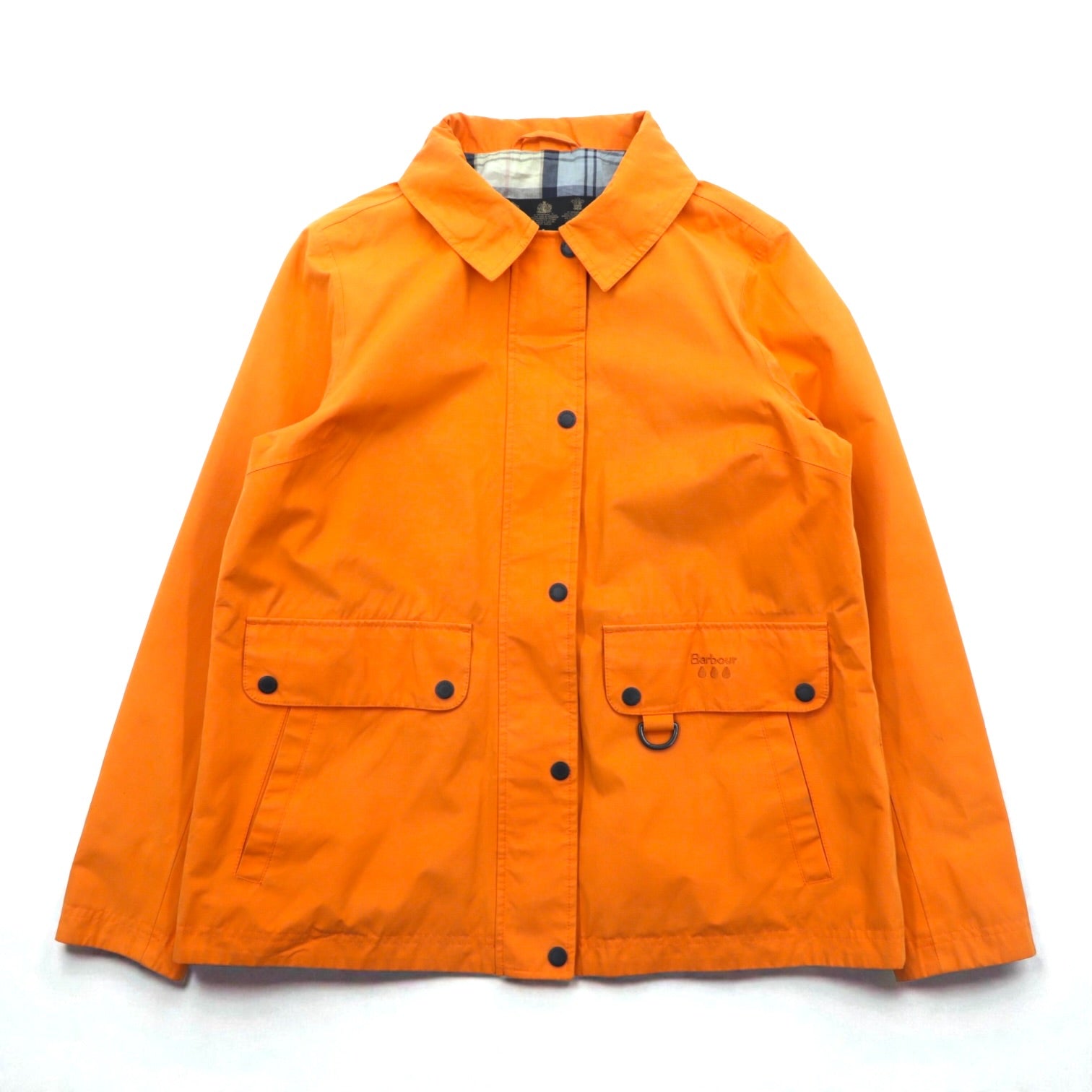 Barbour フード着脱式 ナイロンジャケット マウンテンパーカー M オレンジ 防水 トラモンタン TRAMONTANE JACKET WEATHER COMFORT LWB0529OR53