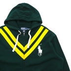 Polo Ralph Lauren 90年代 ビッグポニー 刺繍 ジップパーカー 2XL グリーン CONMARジップ