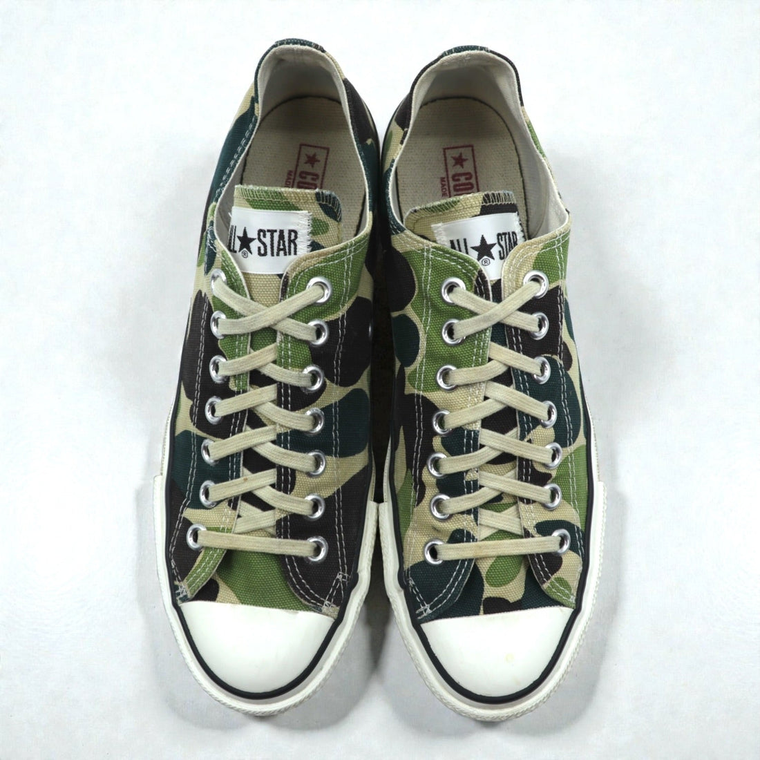 CONVERSE 日本製 オールスター ALL STAR カモフラ キャンバス ローカットスニーカー 27cm カーキ J 83 6 MH01