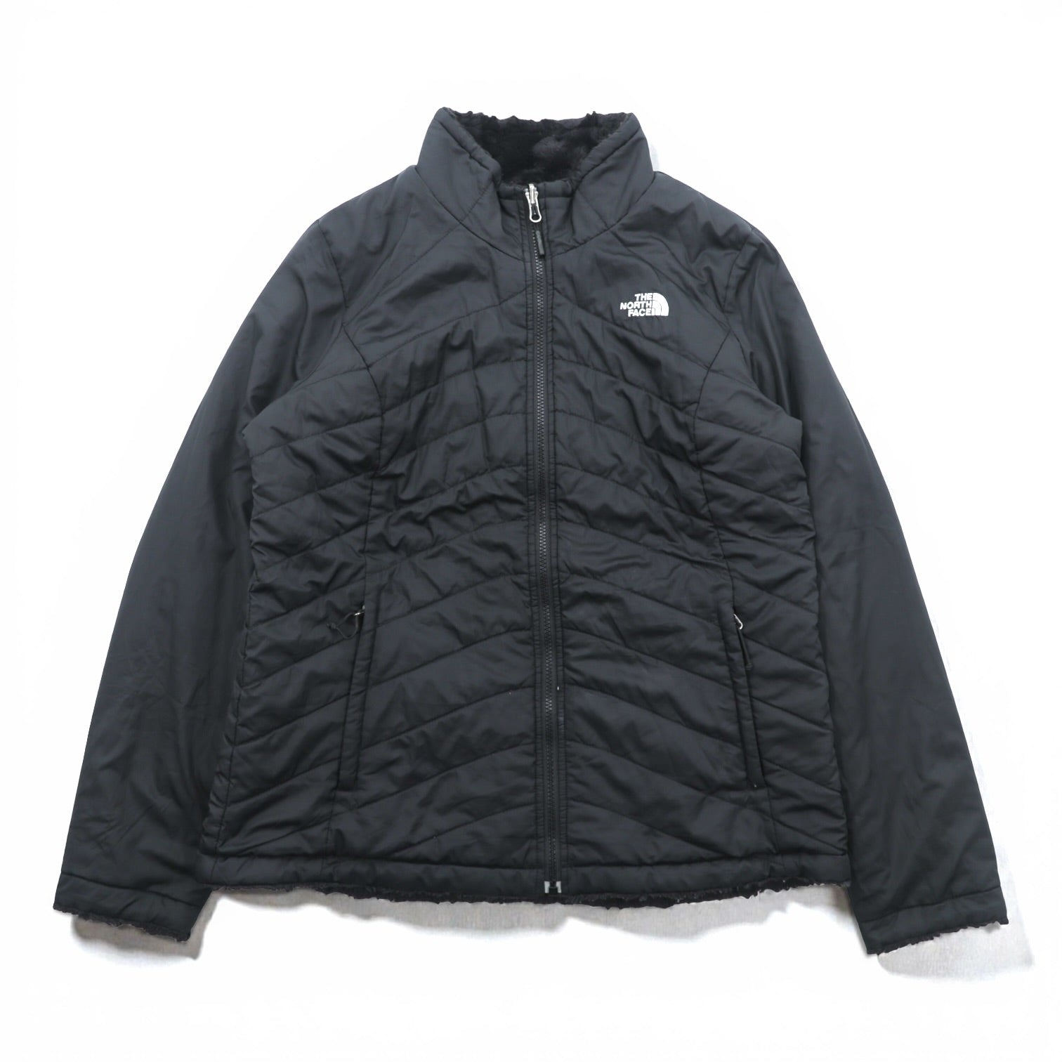 THE NORTH FACE リバーシブル キルティングジャケット 中綿 フリースジャケット L ブラック Mossbud Swirl Jacket CUB5