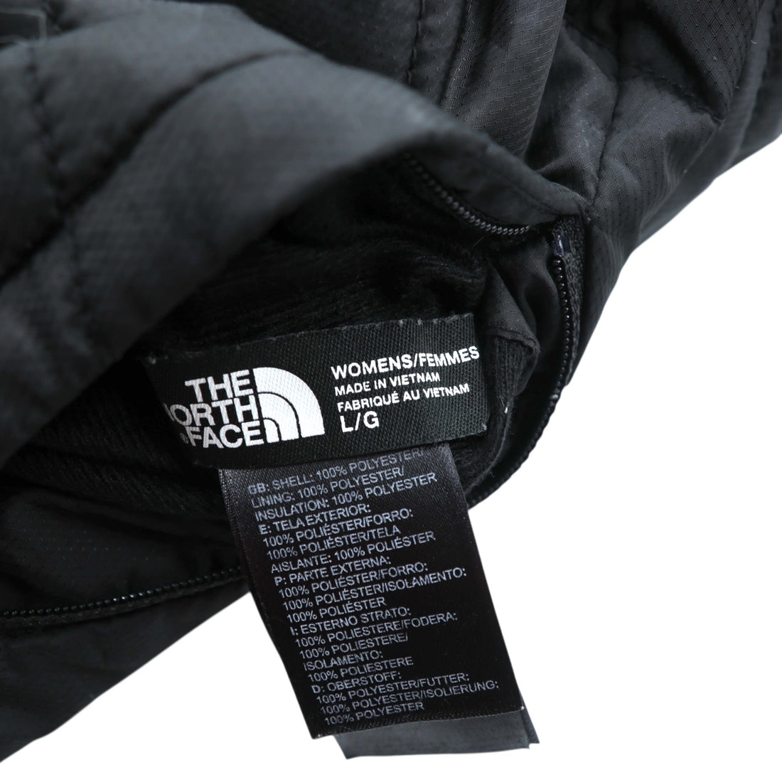The North Face Mossbud Swirl Reversible Jacket Black Quilted Fleece F15 CUB5 Insulated