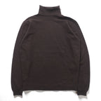 JOHN SMEDLEY 英国製 メリノウール タートルネック ニット セーター M ブラウン 短丈 イギリス製