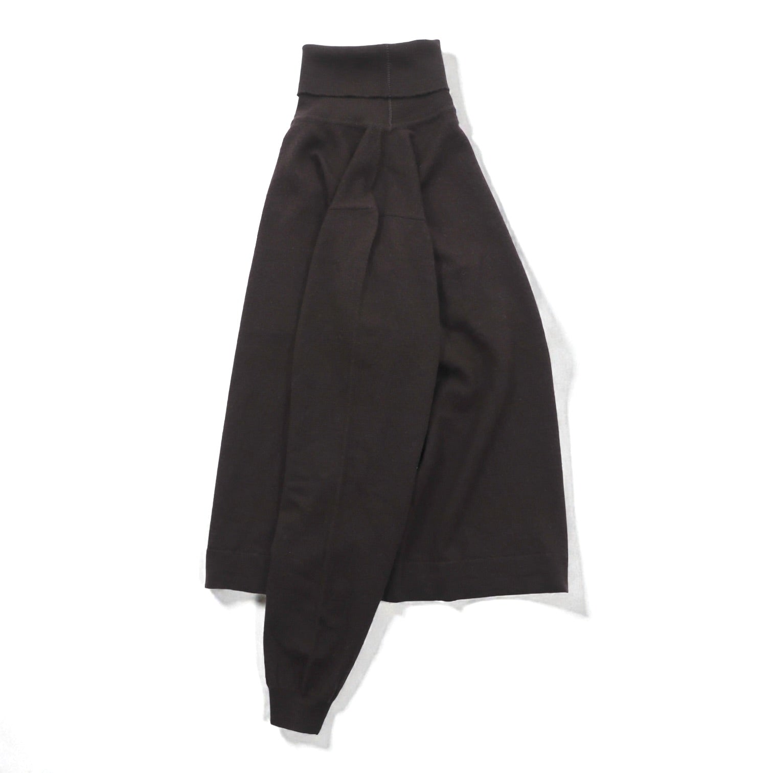 JOHN SMEDLEY 英国製 メリノウール タートルネック ニット セーター M ブラウン 短丈 イギリス製