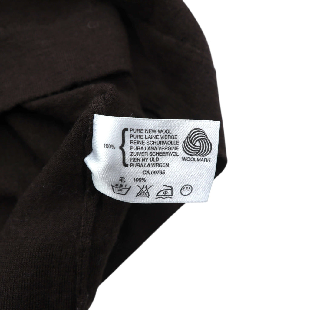 JOHN SMEDLEY 英国製 メリノウール タートルネック ニット セーター M ブラウン 短丈 イギリス製