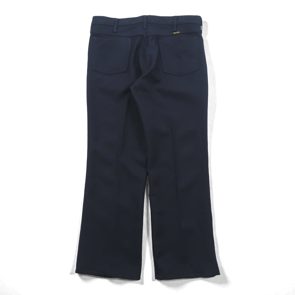 Wrangler 90年代 USA製 ランチャー ドレス ジーンズ センタープレス スラックス パンツ L ネイビー フレア ブーツカット