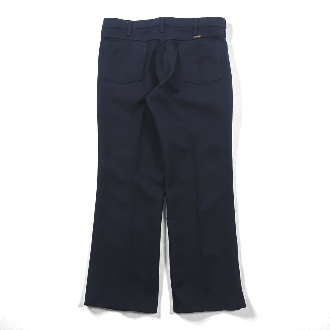 Wrangler 90年代 USA製 ランチャー ドレス ジーンズ センタープレス スラックス パンツ L ネイビー フレア ブーツカット