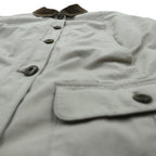 L.L.Bean ダック チョアコート カバーオール M ベージュ 襟コーデュロイ 裏地チェック 267093