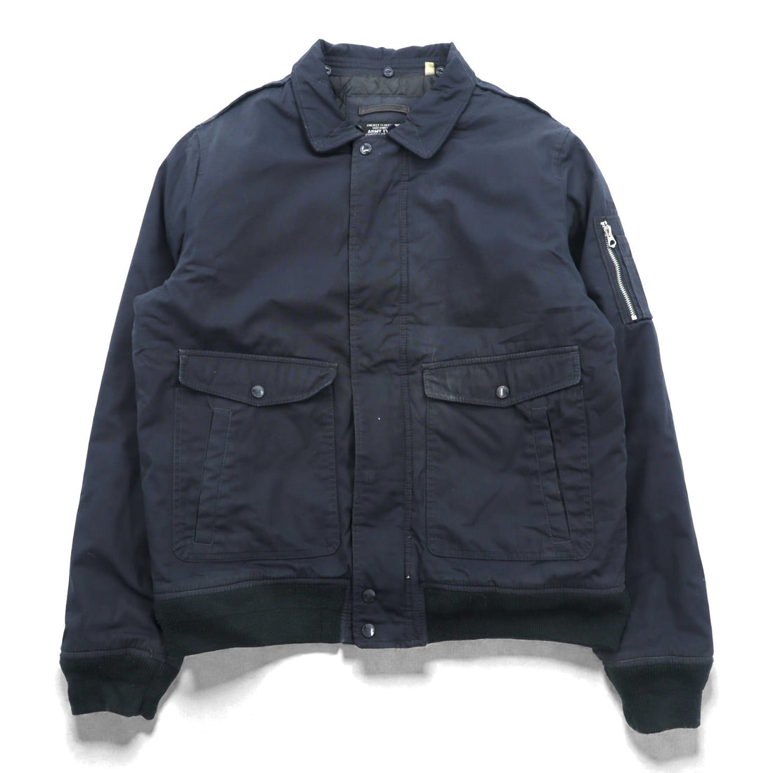 Schott TYPE-U Bomber Jacket Flight Jacket XL Navy Polyester CWU-R-213-31 Detachable Boa Collar