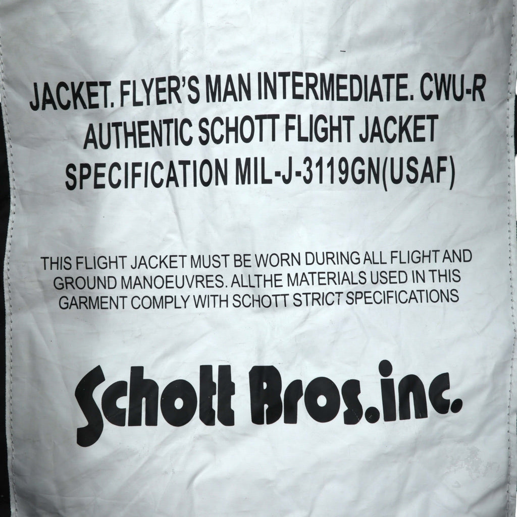 Schott CWU-45P フライトジャケット ARMY TYPE-U 中綿 2XL ネイビー 襟ボア着脱式 CWU-R-213-31