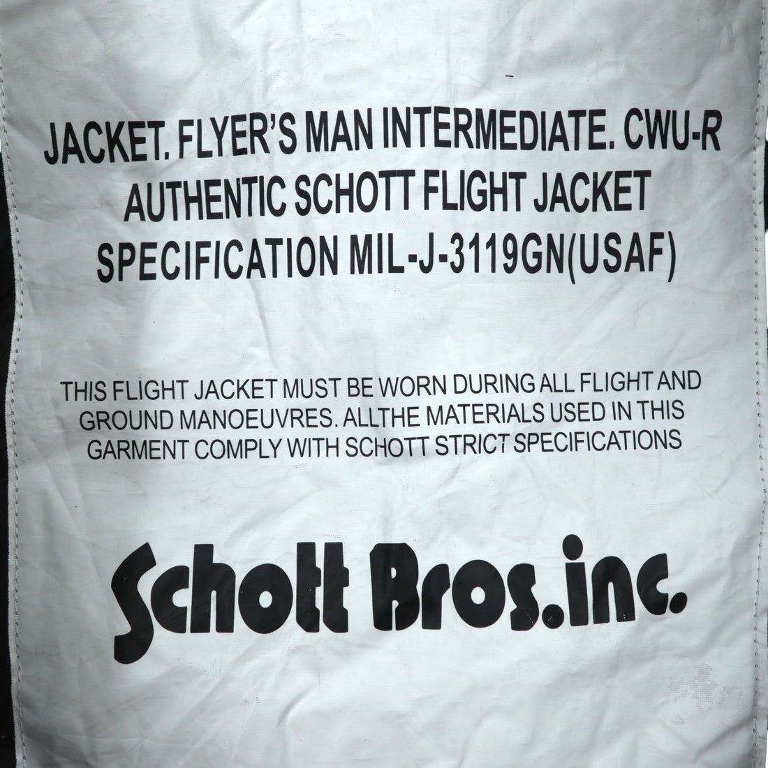 Schott TYPE-U Bomber Jacket Flight Jacket XL Navy Polyester CWU-R-213-31 Detachable Boa Collar