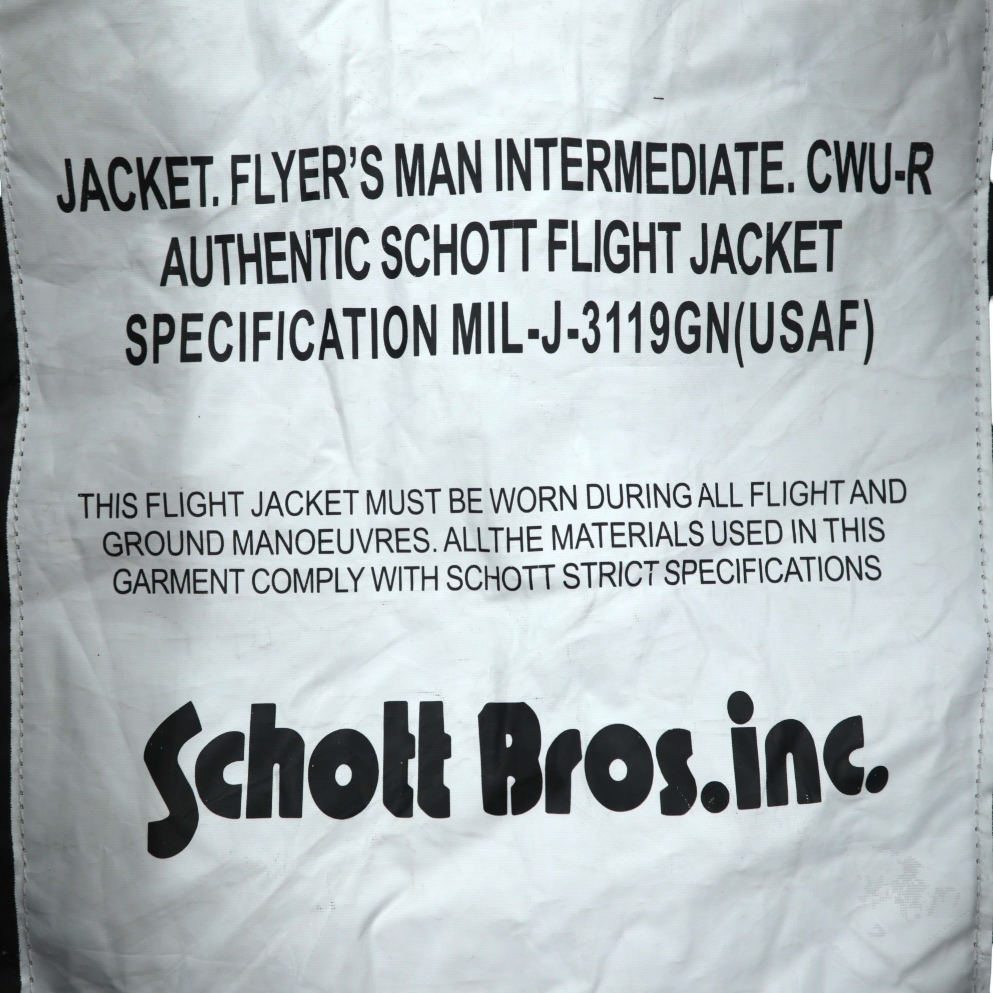 Schott CWU-45P フライトジャケット ARMY TYPE-U 中綿 2XL ネイビー 襟ボア着脱式 CWU-R-213-31