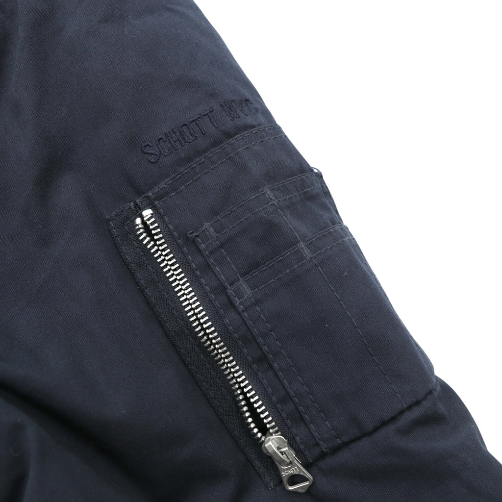 Schott CWU-45P フライトジャケット ARMY TYPE-U 中綿 2XL ネイビー 襟ボア着脱式 CWU-R-213-31