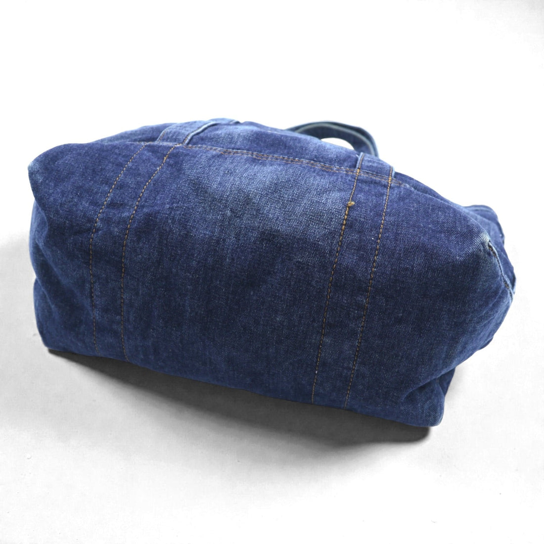 Polo Ralph Lauren Big Pony Embroidery Denim Tote Bag Blue Cotton Indigo Vintage Wash