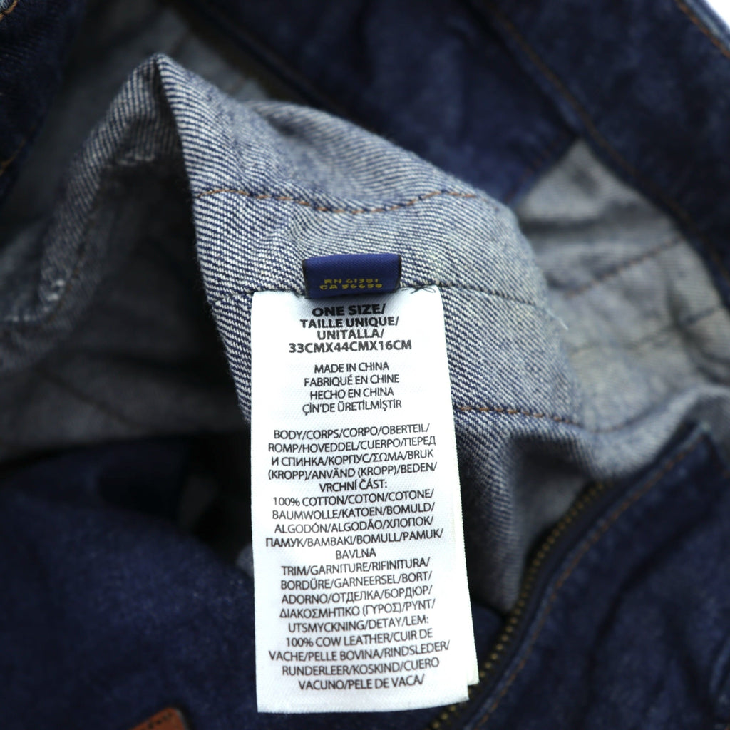 Polo Ralph Lauren ビッグポニー刺繍 ヴィンテージウォッシュ加工 デニム トートバッグ ジップ開閉 インディゴ