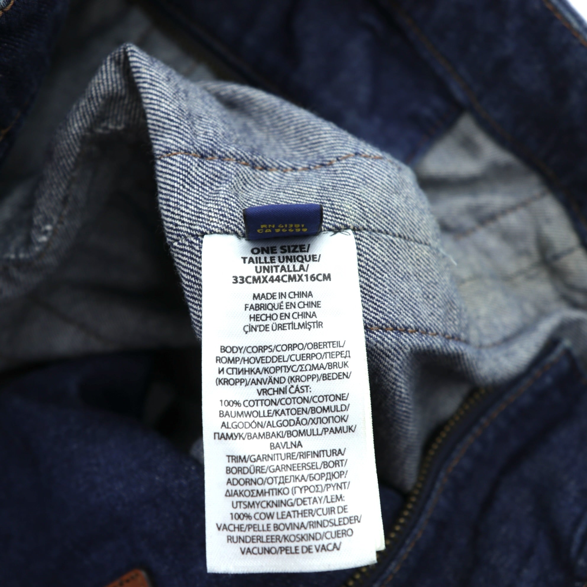 Polo Ralph Lauren ビッグポニー刺繍 ヴィンテージウォッシュ加工 デニム トートバッグ ジップ開閉 インディゴ