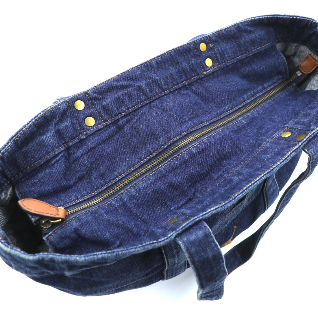 Polo Ralph Lauren Big Pony Embroidery Denim Tote Bag Blue Cotton Indigo Vintage Wash