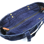 Polo Ralph Lauren ビッグポニー刺繍 ヴィンテージウォッシュ加工 デニム トートバッグ ジップ開閉 インディゴ