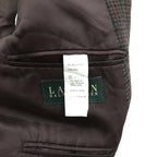 LAUREN RALPH LAUREN 2B テーラードジャケット ブレザー XL ブラウン ウール チェック