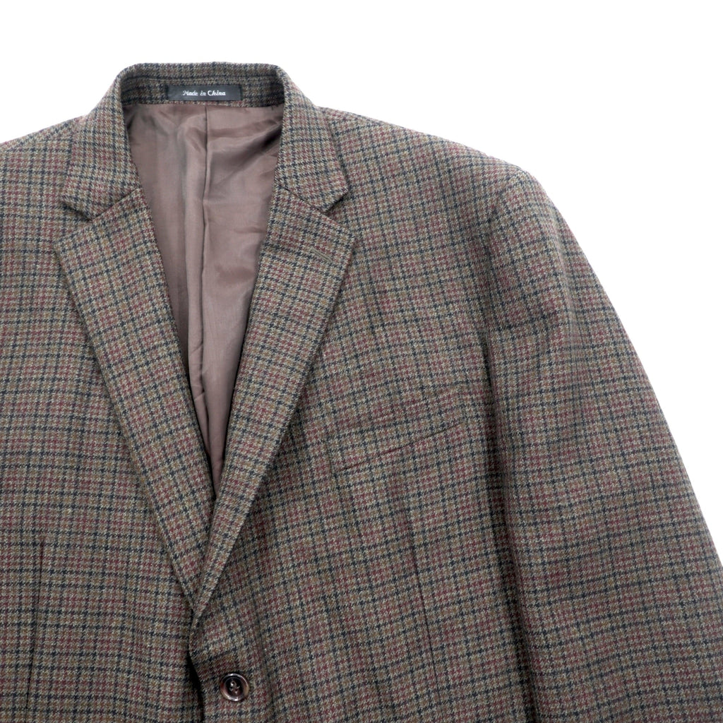 LAUREN RALPH LAUREN 2B テーラードジャケット ブレザー XL ブラウン ウール チェック