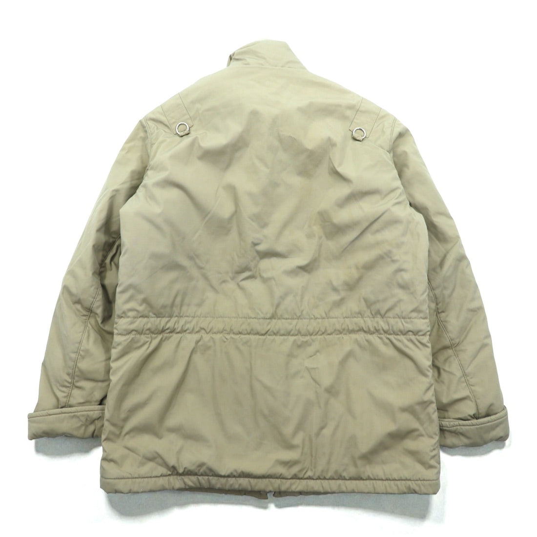 MIGHTY MAC 70s Made in USA Vintage T-Zip Goose Down Jacket, XL, Beige, Waist Drawcord