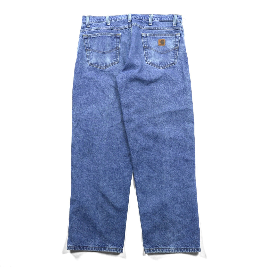 Carhartt 90s Relaxed Fit Flannel Lined Denim Pants, Jeans, XL, Indigo, Check Lining, Light Wash