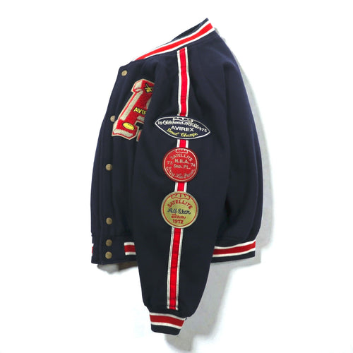 AVIREX 90s Vintage COLLEGIATE WEAR CHAMPS 1951-53 Varsity Jacket, Large, Wool, Lettered Patch