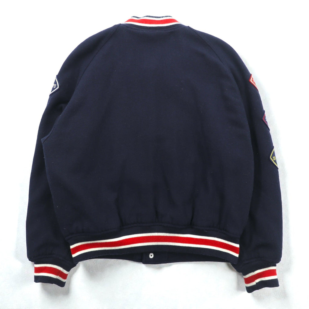 AVIREX 90年代 ヴィンテージ COLLEGIATE WEAR CHAMPS 1951-53 スタジャン L ウール レタード ワッペン