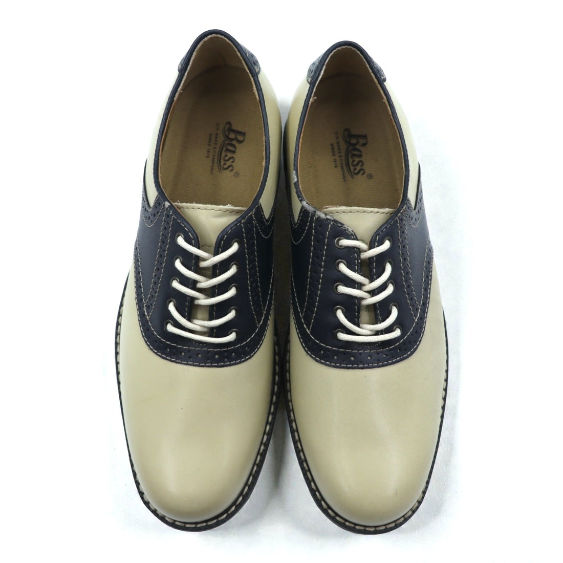 G.H.BASS Saddle Shoes, Dress Size 27cm, Beige Leather, Genuine BUCHANON, Unused