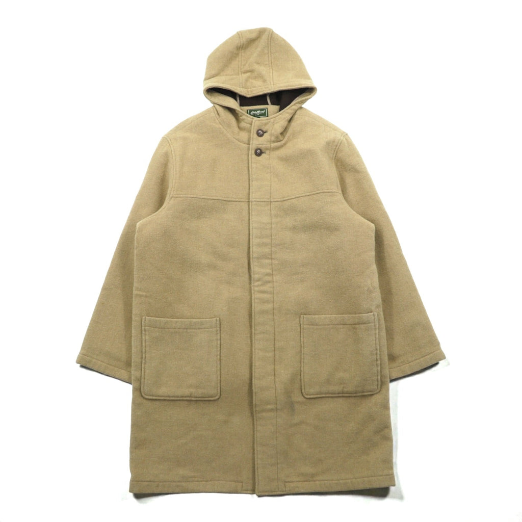 Eddie Bauer 90年代 ウール フーデッドコート  L ベージュ キルティングライナー 着脱式