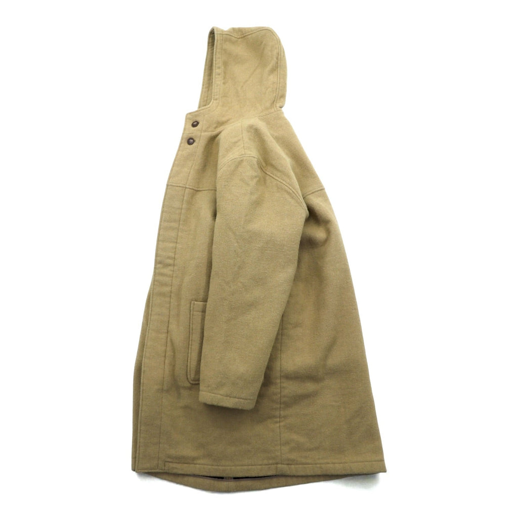 Eddie Bauer 90年代 ウール フーデッドコート  L ベージュ キルティングライナー 着脱式