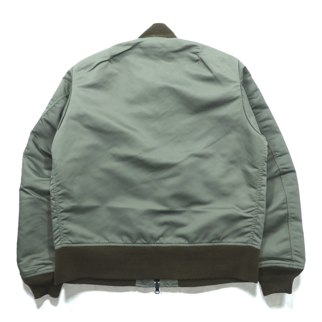 A BATHING APE L-2B フライトジャケット M カーキ ダブルジップ ナイロン エポレット ユーティリティポケット