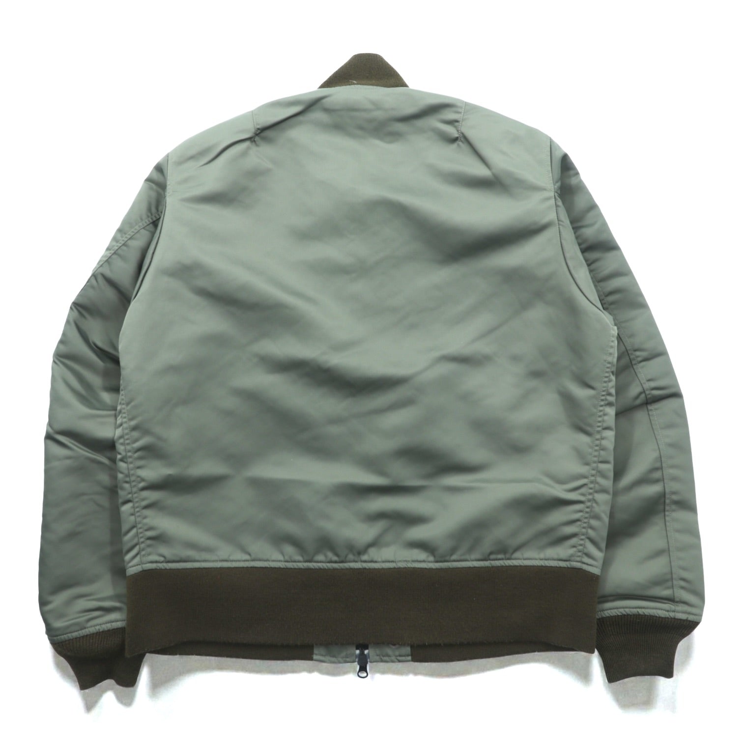 A BATHING APE L-2B フライトジャケット M カーキ ダブルジップ ナイロン エポレット ユーティリティポケット