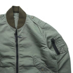 A BATHING APE L-2B フライトジャケット M カーキ ダブルジップ ナイロン エポレット ユーティリティポケット