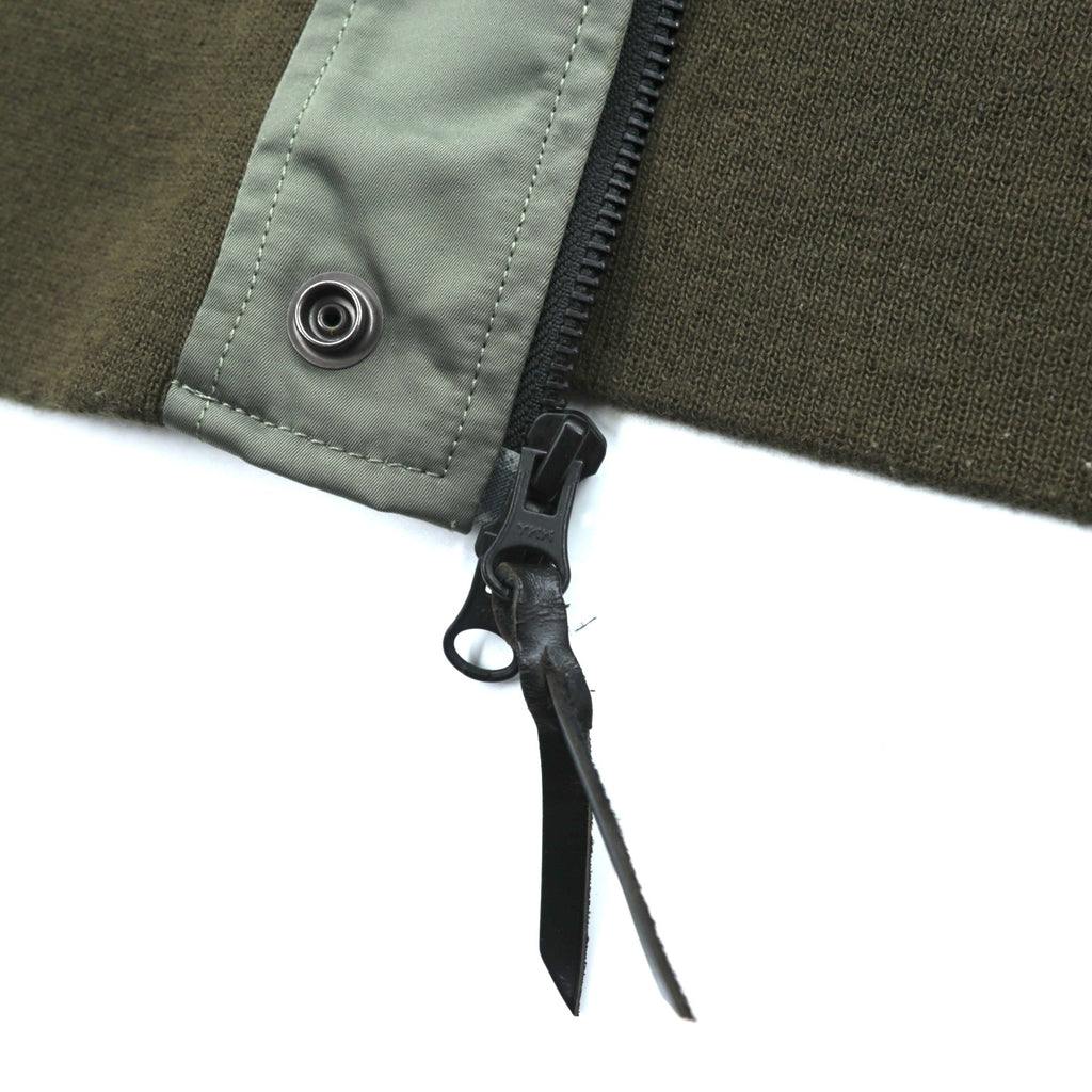 A BATHING APE L-2B フライトジャケット M カーキ ダブルジップ ナイロン エポレット ユーティリティポケット