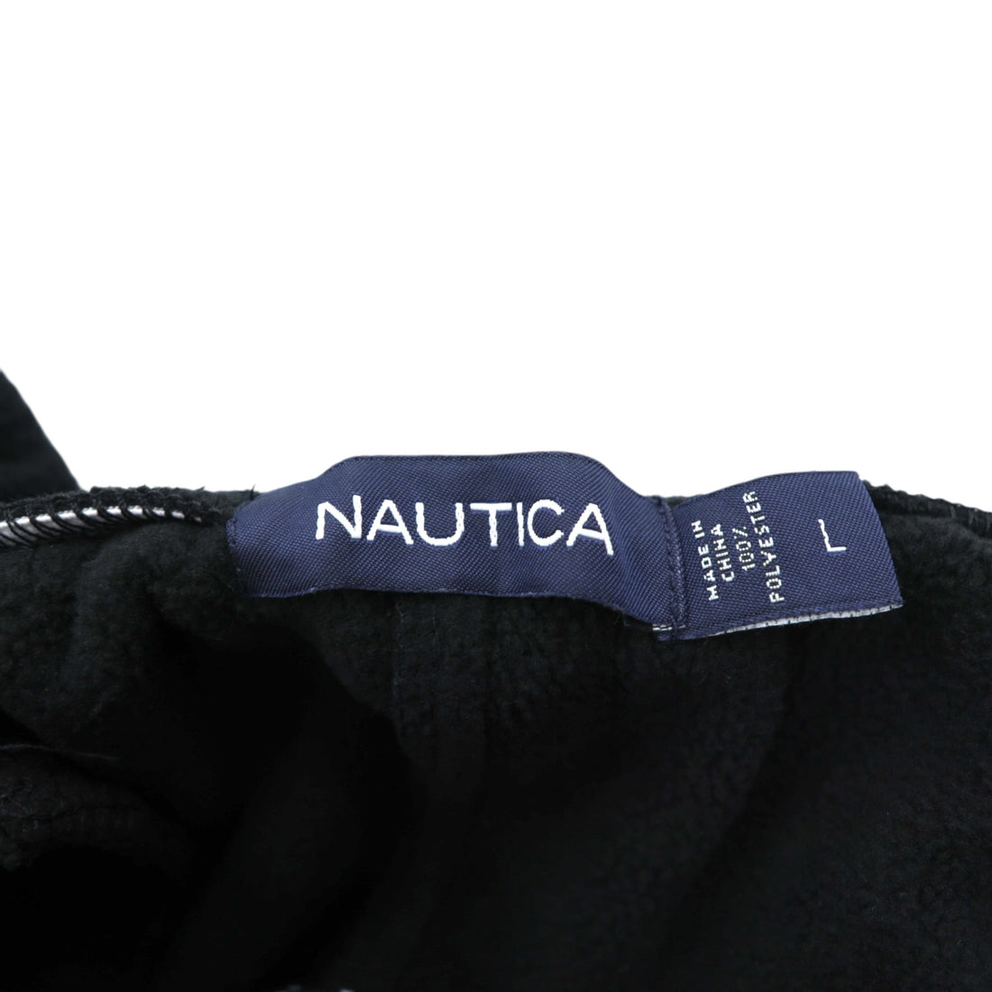 NAUTICA Fleece Easy Pants Chino Work L Black Polyester
