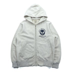 BUZZ RICKSON'S 染み込みプリント U.S AIR FORCE ジップパーカー M グレー LANGLEY A.F.BASE VIRGINIA